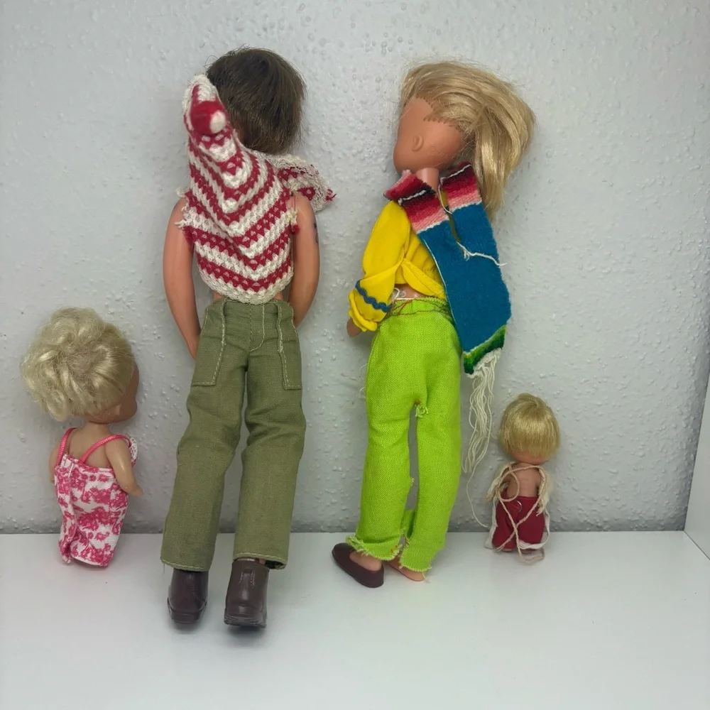 SUNSHINE FAMILY LITTLE SWEETS Baby Boy Dolls with Clothes 1973 Mattel lot - Picture 5 of 9